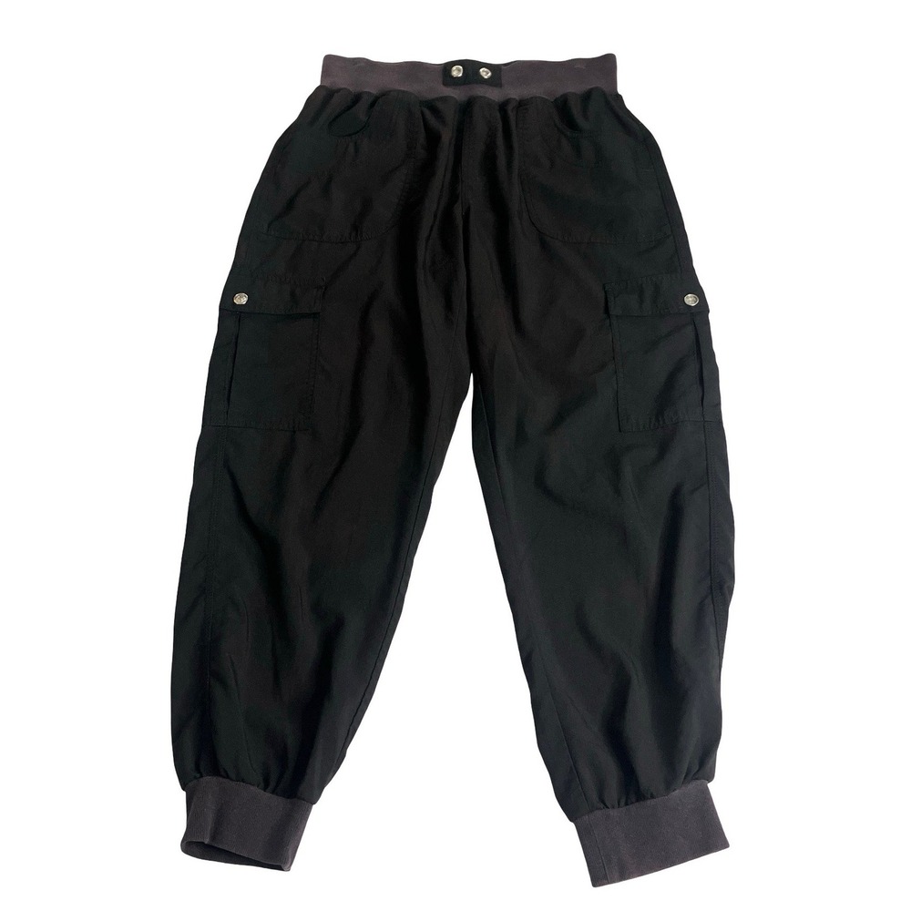 MoFiz Cargo Jogger Pants Women L Black Elastic Waist Gorpcore Utility Pockets
